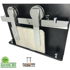 Kit Porta De Correr Roldana Aparente Trilho Inox Polido 2 Mt