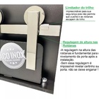 Kit Porta De Correr Roldana Aparente Trilho Inox Polido 3 Mt