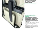 Kit Porta De Correr Roldana Aparente Trilho Preto 3 Mt