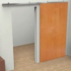 Kit Porta de Correr Verniz Lisa com Trilho 92cm X 210cm Mapaf