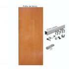 Kit Porta de Correr Verniz Lisa com Trilho 92cm X 210cm Mapaf