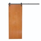 Kit Porta de Correr Verniz Lisa com Trilho Preto 70cm Larg X