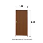 Kit Porta De Madeira 210x102cm Batente 14cm Fechadura Golf Ro