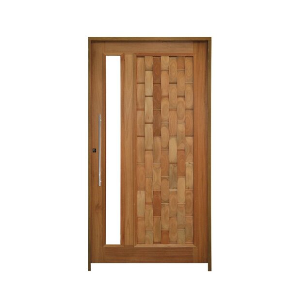 Kit Porta De Madeira 210x110cm Batente 14cm Fechadura 803 Rol