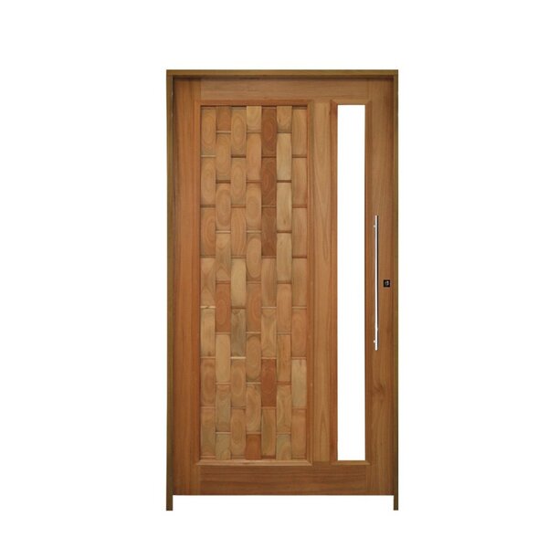 Kit Porta De Madeira 210x110cm Batente 14cm Fechadura 803 Rol