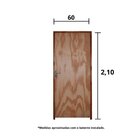 Kit Porta De Madeira 210x60cm Batente 14cm Fechadura Alavanca