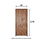 Kit Porta De Madeira 210x60cm Batente 14cm Fechadura Golf Rod