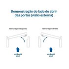 Kit Porta De Madeira 210x60cm Lisa Laqueada Direita Moldufama