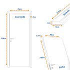 Kit Porta De Madeira 210x60cm Lisa Laqueada Esquerda Moldufam