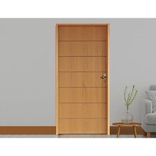 Kit Porta De Madeira 210x62cm Batente 11cm Fechadura Golf Bel