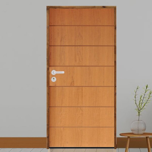 Kit Porta De Madeira 210x62cm Batente 11cm Fechadura Stilo Be