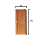 Kit Porta De Madeira 210x62cm Batente 11cm Fechadura Stilo Co