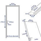 Kit Porta De Madeira 210x62cm Batente 11cm Lisa Primer Unipor