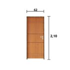 Kit Porta De Madeira 210x62cm Batente 14cm Fechadura Stilo Be