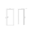 Kit Porta De Madeira 210x62cm Batente 14cm Lisa Primer Unipor