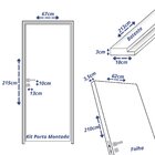 Kit Porta De Madeira 210x62cm Batente 18cm Lisa Primer Unipor