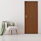 Kit Porta De Madeira 210x62cm Batente 9cm Fechadura Golf Roda