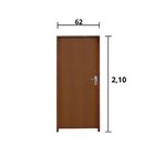 Kit Porta De Madeira 210x62cm Batente 9cm Fechadura Golf Roda