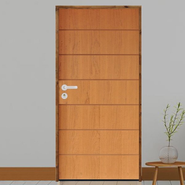 Kit Porta De Madeira 210x62cm Batente 9cm Fechadura Stilo Bel