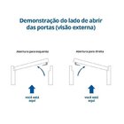 Kit Porta De Madeira 210x70cm Lisa Laqueada Esquerda Moldufam