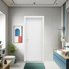 Kit Porta De Madeira 210x70cm Lisa Laqueada Esquerda Moldufam