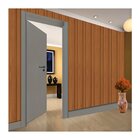 Kit Porta De Madeira 210x70cm Lisa Laqueada Moldufama Abertur