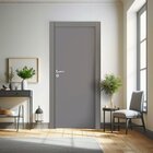 Kit Porta De Madeira 210x70cm Lisa Laqueada Moldufama Abertur