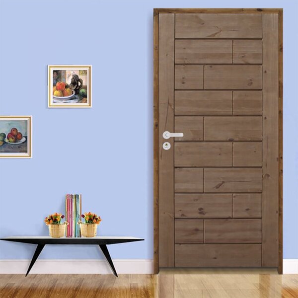 Kit Porta De Madeira 210x72cm Batente 11cm Fechadura Externa