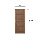 Kit Porta De Madeira 210x72cm Batente 11cm Fechadura Externa