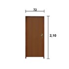 Kit Porta De Madeira 210x72cm Batente 11cm Fechadura Golf Rod