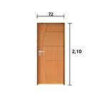 Kit Porta De Madeira 210x72cm Batente 11cm Fechadura Rolete B