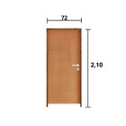 Kit Porta De Madeira 210x72cm Batente 11cm Fechadura Stilo Be