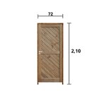 Kit Porta De Madeira 210x72cm Batente 11cm Fechadura Stilo Ro