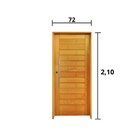 Kit Porta De Madeira 210x72cm Batente 14cm Fechadura Externa
