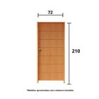 Kit Porta De Madeira 210x72cm Batente 14cm Fechadura Golf Bel