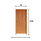 Kit Porta De Madeira 210x72cm Batente 14cm Fechadura Golf Con