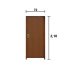 Kit Porta De Madeira 210x72cm Batente 14cm Fechadura Golf Rod