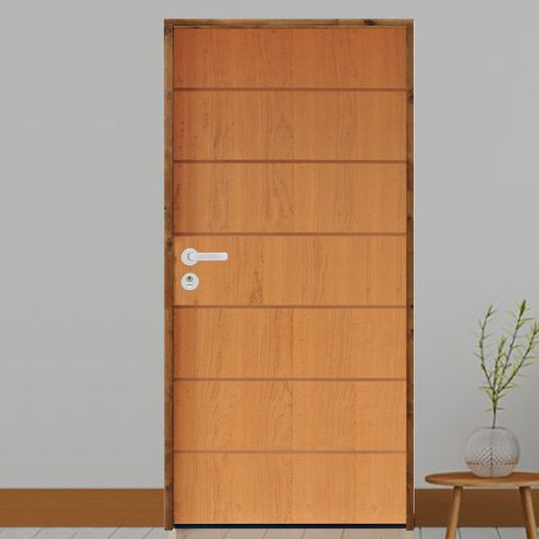 Kit Porta De Madeira 210x72cm Batente 14cm Fechadura Stilo Be