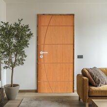 Kit Porta De Madeira 210x72cm Batente 14cm Fechadura Stilo Be