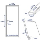 Kit Porta De Madeira 210x72cm Batente 9,5cm Lisa Primer Unipo
