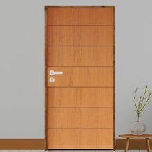 Kit Porta De Madeira 210x72cm Batente 9cm Fechadura Stilo Bel