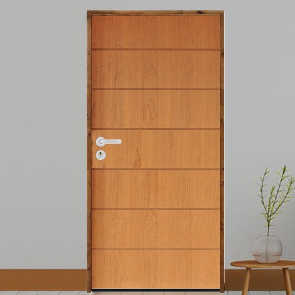 Kit Porta De Madeira 210x72cm Batente 9cm Fechadura Stilo Bel