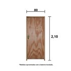 Kit Porta De Madeira 210x80cm Batente 11cm Fechadura Golf Rod