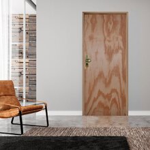 Kit Porta De Madeira 210x80cm Batente 11cm Fechadura Golf Rod