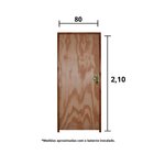 Kit Porta De Madeira 210x80cm Batente 11cm Fechadura Golf Rod