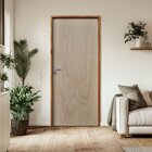 Kit Porta De Madeira 210x80cm Batente 14cm Fechadura Alavanca