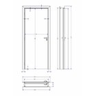 Kit Porta De Madeira 210x80cm Batente Ultra 15cm Novara Premi