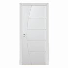 Kit Porta De Madeira 210x80cm Frisada Laqueada Esquerda Moldu