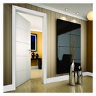 Kit Porta De Madeira 210x80cm Frisada Laqueada Esquerda Moldu