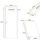 Kit Porta De Madeira 210x80cm Lisa Laqueada Esquerda Moldufam